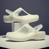 果冻凉拖鞋 2025夏季 女防滑软底护士鞋 女白色舒适沙滩鞋 新款 洞洞鞋