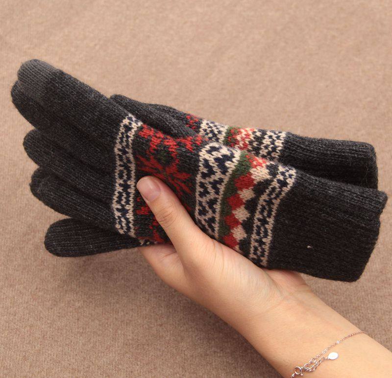 出口日本羊毛针织手套冬季加绒加厚保暖五指触屏森系枫叶骑车手套,服饰配件/皮带/帽子/围巾,手套,淘宝优惠券,粉丝福利购,淘宝优惠卷