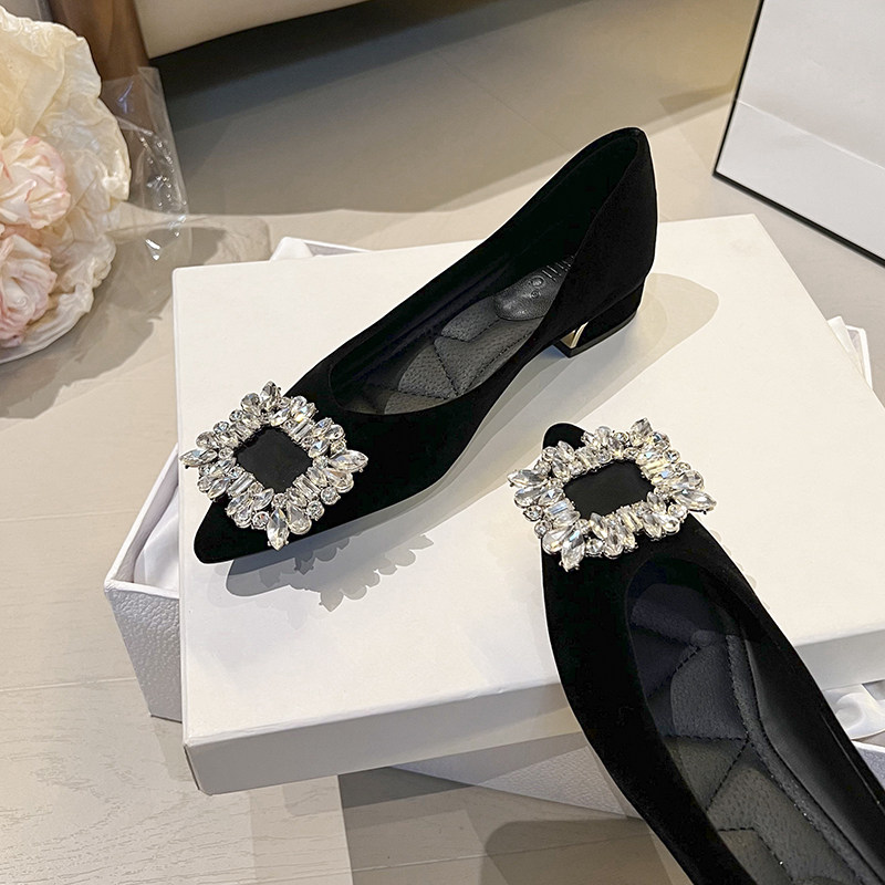 法式通勤粗跟高跟鞋女2026新款黑色时尚百搭软底职业低跟浅口单鞋,女鞋,浅口单鞋,淘宝优惠券,粉丝福利购,淘宝优惠卷