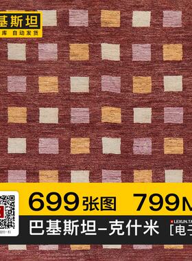 巴基斯坦地毯垫Kashmir复古简约风格客厅房间室内装饰jpg图片素材