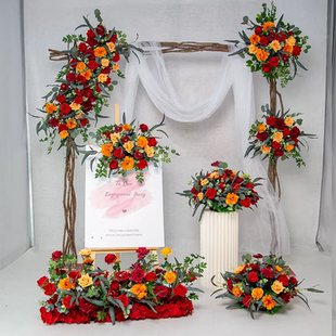 莫奈花园仿真花排花婚礼现场布置橱窗装 饰花 饰订婚假花路引婚庆装