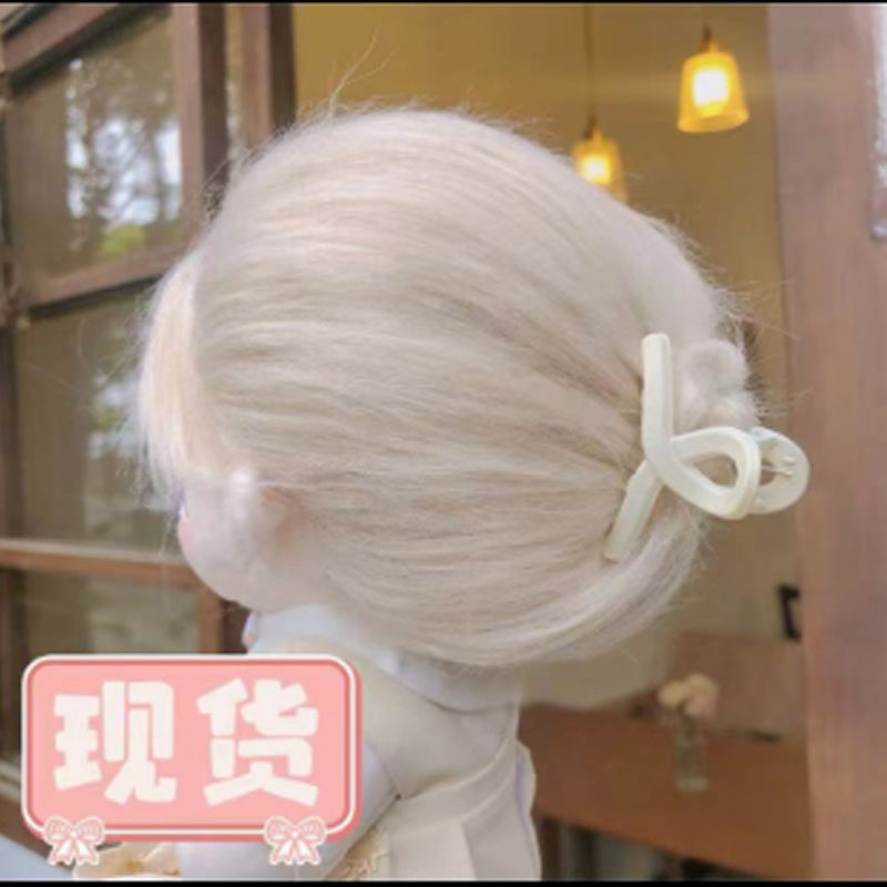 棉花娃娃小发夹儿童透明迷你后脑勺小号果冻色交叉抓夹女发卡发饰