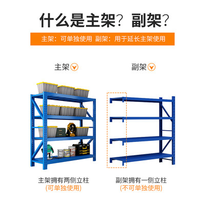 仓储货架仓储家用多层置物架仓库库房储物架金属层架货物展示架