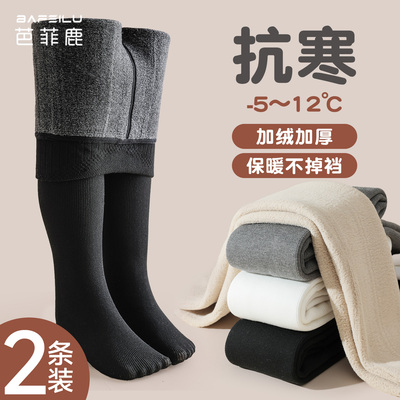 儿童连裤袜加绒加厚冬季连脚打底