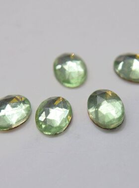 美国进口浅绿色切面手作饰品材料服饰辅料贴片10*8【炫彩】