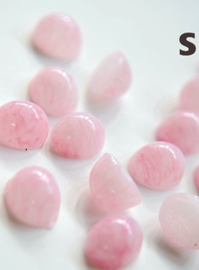 美国进口淡粉色斑点晕染琉璃10x8mm贴片手工饰品配件【红