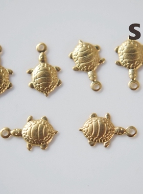 纯铜小乌龟海龟吊环迷你手工饰品配件首饰材料【海洋生物】