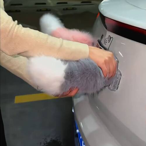 汽车电动尾巴二次元可爱拍拍创意毛绒摆件可遥控声控尾巴电动声控