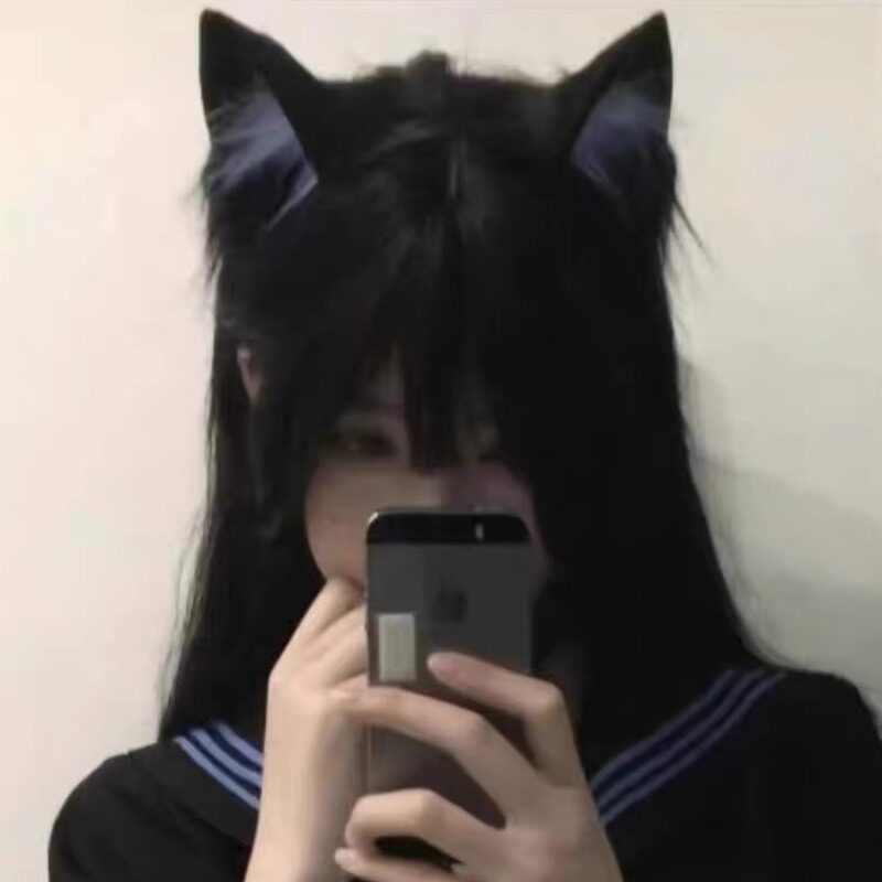 原创手作猫娘猫耳发箍头饰 cos仿真立体兽耳lolita可爱毛绒耳朵KC