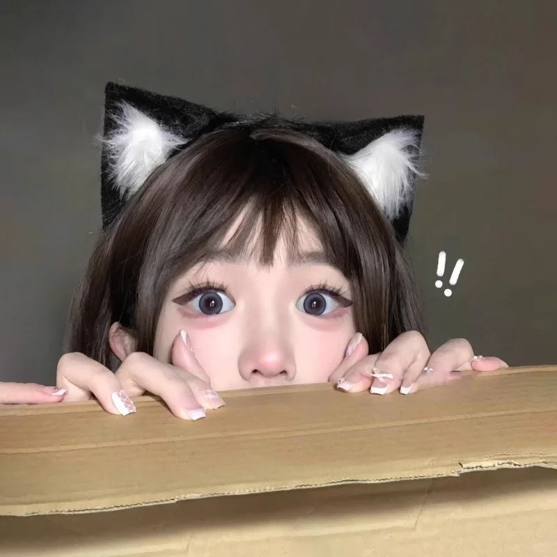 仿真兽耳头饰猫耳朵发箍女手作cosplay猫娘漫展直播网红道具配饰