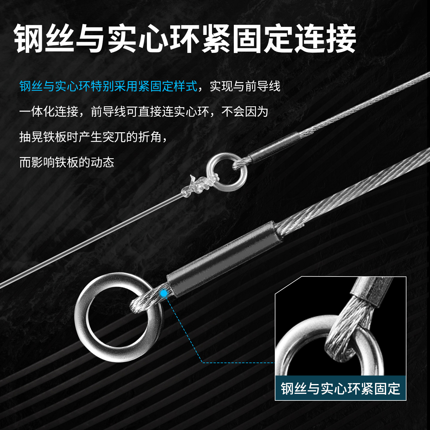 Ikuda blue and green 䲠 fish stainless steel anti-bite rubber-coated steel wire front line sea fishing boat fishing mackerel iron plate anti-bite line thumbnail 4