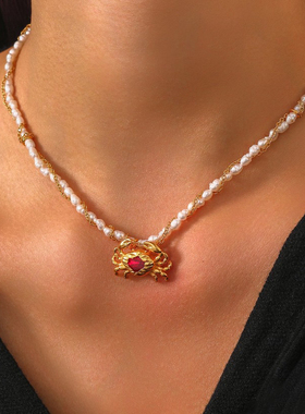 小众设计款法式复古珍珠项链