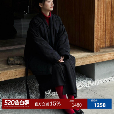 VAPOURBLUE新中式中长禅意道袍