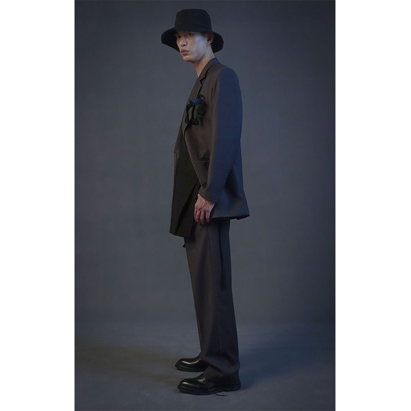 VAPOURBLUE GRAY RETRO SILHOUETTE SUITS FOR MEN AND WOMEN SPRING TEMPERAMENT LOOSE CASUAL LUXURY BLAZER