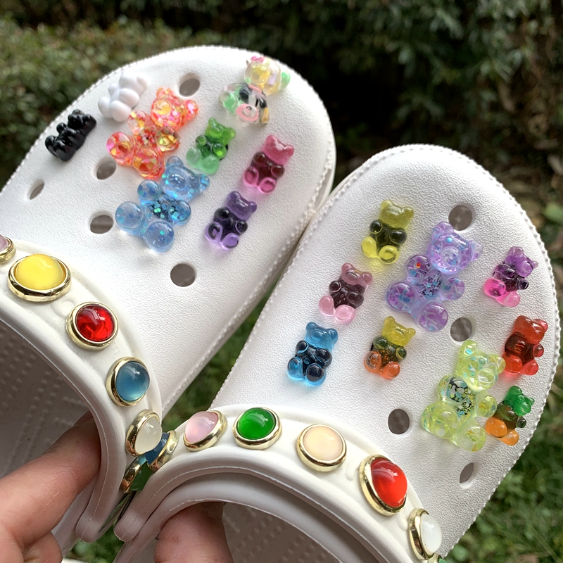 crocs闪亮透明小熊系列洞洞鞋