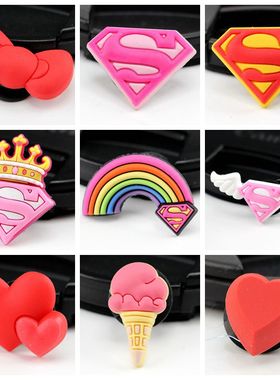 正品CROCS鞋花鞋饰 鞋扣洞洞鞋花红色蝴蝶结 五瓣花爱心花朵系列