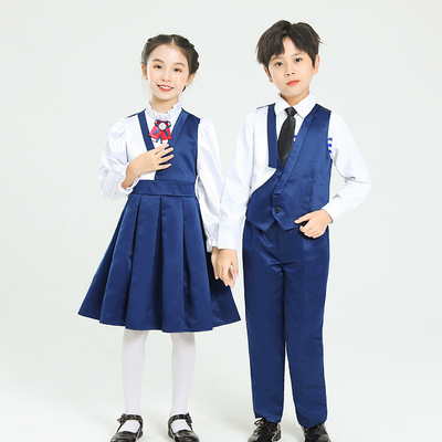 儿童合唱演出服合唱团主持服装