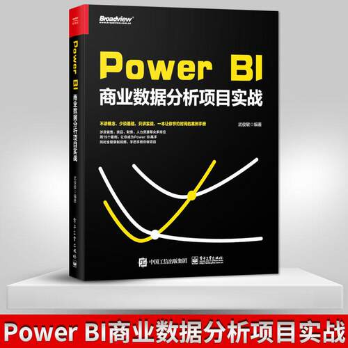 【出版社直供】Power BI商业数据分析项目实战 Power BI软件安装操作教程书 PowerBI在各个业务部门应用 PowerBI零基础入门到精通