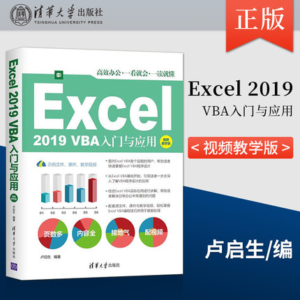 直供 Excel 2019 VBA入门与应用 视频教学版 电脑办公电子表格处理软件教程 Excel 2019 VBA程序设计基础知识 VBA数据处理实战技巧