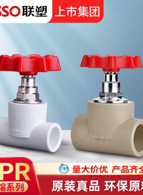 联塑PPR截止阀水管配件 4分6分阀门热熔管件阀芯水阀闸阀升降式铜