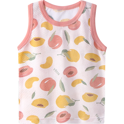 小狗比格纯棉儿童网眼背心夏季薄