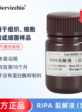 Servicebio赛维尔G2002 RIPA 裂解液（强） 制备蛋白样品裂解液