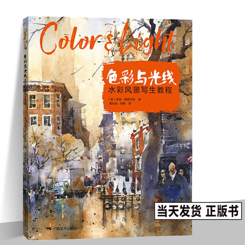 色彩与光线  水彩风景写生教程色彩与光线运用技巧绘画技巧光线教程书绘画重点解析入门 色彩静物绘画 水彩基础入门自学教程范例