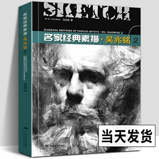 作品临摹教程画册 人物头像肖像半身像素描经典 木条炭笔绘画技法教学初学人体素描速写技法步骤详解广西美术 素描吴兆铭2 名家经典