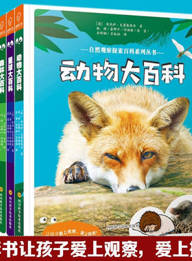 【多规格】自然观察探索百科系列丛书（套装全6册）动物大百科+鸟类大百科+虫子大百科+自然大百科