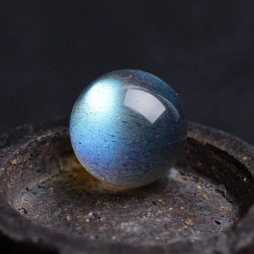 天然水晶7A灰月光散珠半成品蓝光拉长石月长石DIY饰品配件月光石