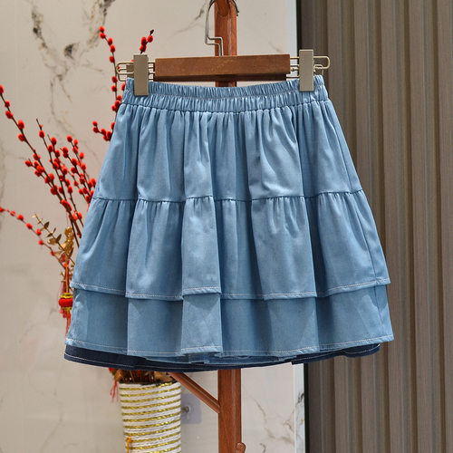 冰丝牛仔短裙2025超火的半身裙