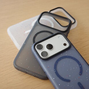 喷墨小彩胖 仿皮纹软胶边 硬塑料背板 适用于iPhone17ProMax 全包抗摔磁力手机壳