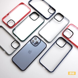 小彩块 13ProMax 全包防摔手机壳 透明硬质亚克力背板 iPhone14