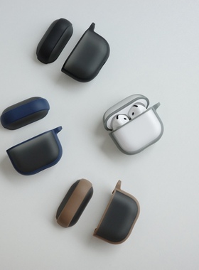 小彩边耳机壳 AirPods4专用 磨砂硬壳+TPU软胶 支持无线充电