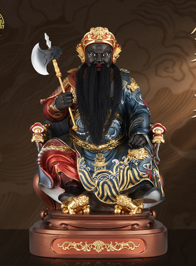斧头王爷将军神像树脂家居摆件