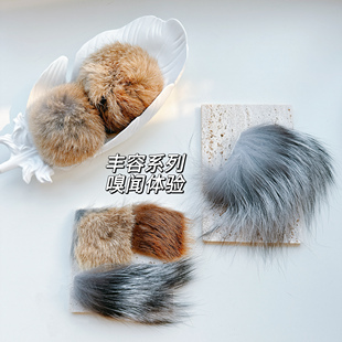 丰容猫咪玩具天然羽毛逗猫棒替换头兔毛球郊狼尾巴狗狗宠物踢踢乐