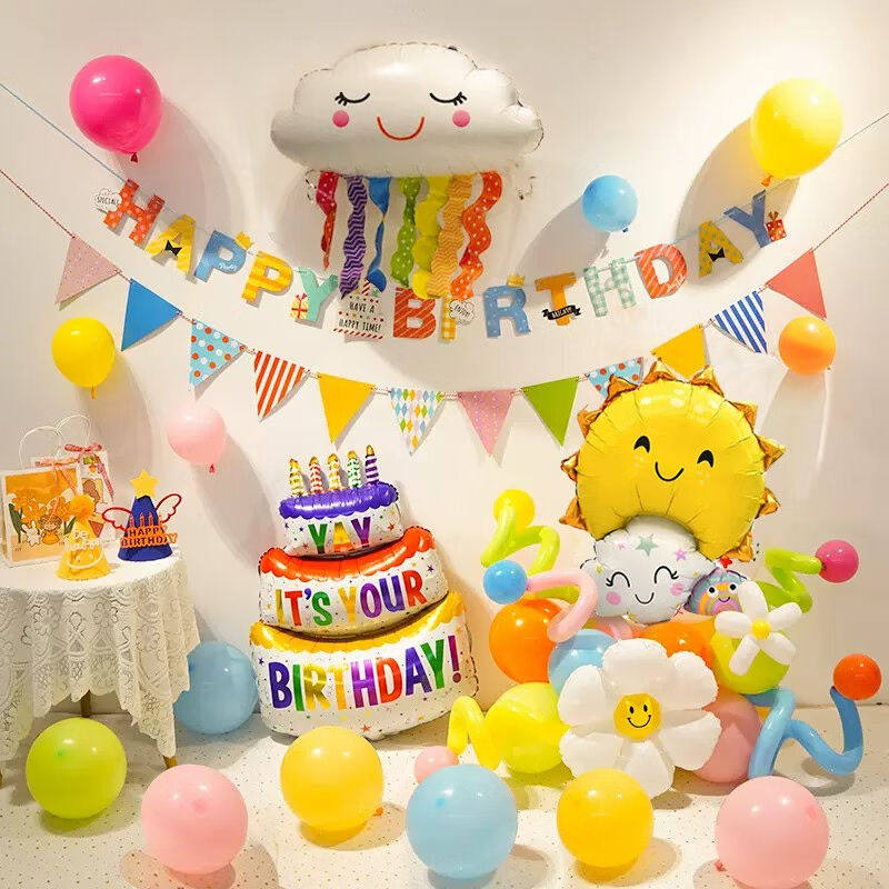 全品屋生日场景布置背景墙女孩男孩儿童宝宝周岁派对用品拉旗气球高性价比高么？