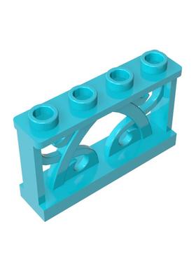 高砖积木零件GDS-M154配件1x4x2花式栏杆围栏栅栏兼容19121散件