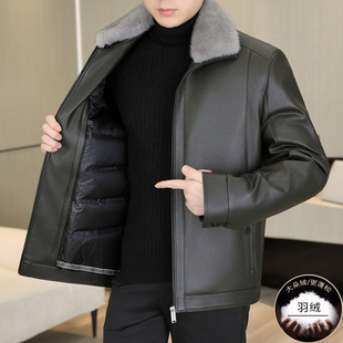 智快鱼官方旗舰店男装木三福羽绒服冬季新款全脱卸活里活面爸爸装