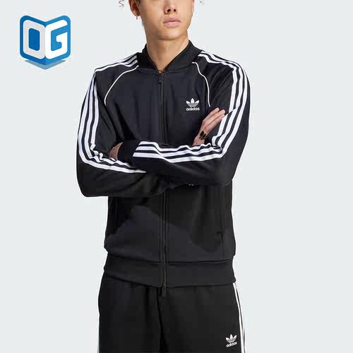 阿迪达斯男士复古运动夹克外套