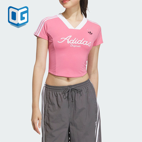 阿迪达斯女士运动休闲短袖
