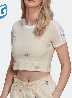 Adidas/阿迪达斯正品三叶草史迪奇系列女士运动短袖T恤HT3942
