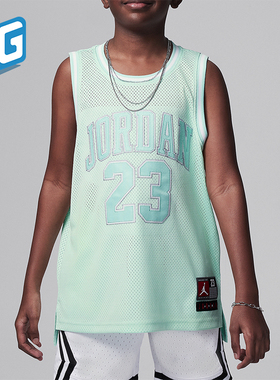 Nike/耐克正品Jordan 23 大童夏季圆领无袖透气球衣DX8461-312
