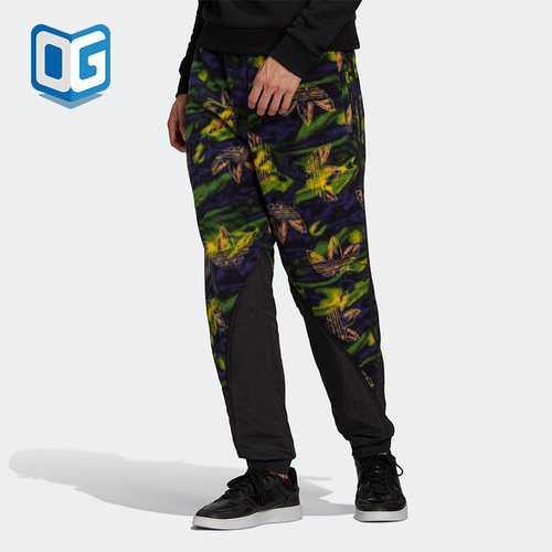 Adidas/阿迪达斯正品三叶草新款男子运动印花休闲长裤GE0800