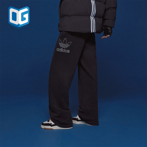 Adidas/阿迪达斯正品三叶草男士针织宽松直筒运动长裤IR7984