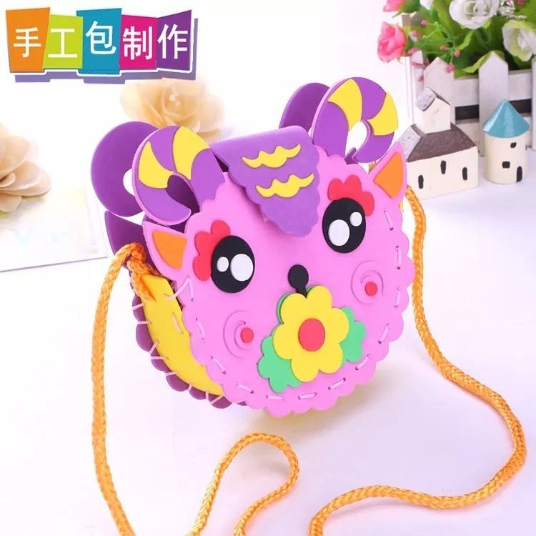 兒童手工包包diy 幼兒園親子互動材料包 EVA卡通縫制斜跨包國慶節在類目 玩具/童車/益智/積木/模型, 手工製作/創意DIY, 手工創意粘貼類中 - 來自Buy2taobao.com提供專業的淘寶代購服務