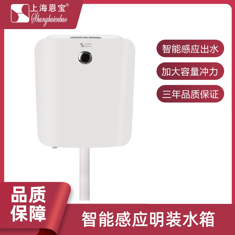 APP遥控明装三档感应大蹲便器水箱家用卫生间手自动厕所冲水器802