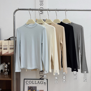 木森女人5219‌软糯山茶花羊绒蛋白衫 打底衣秋冬内搭外穿 女士长袖