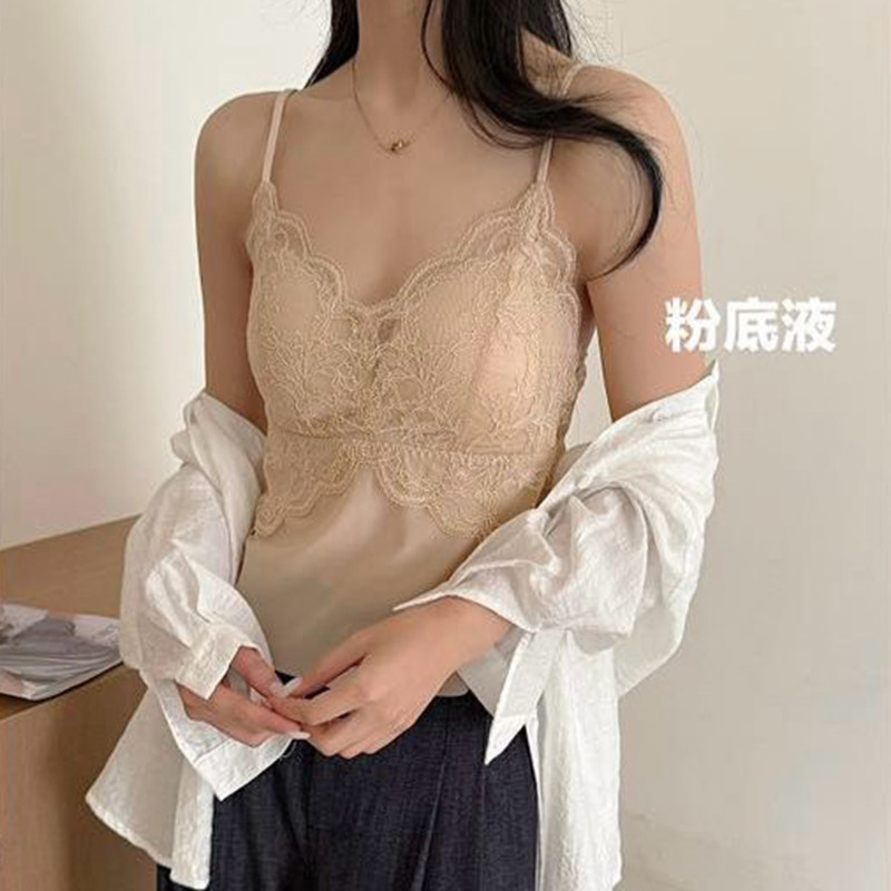 蕾丝吊带网纱显瘦内搭外穿美背