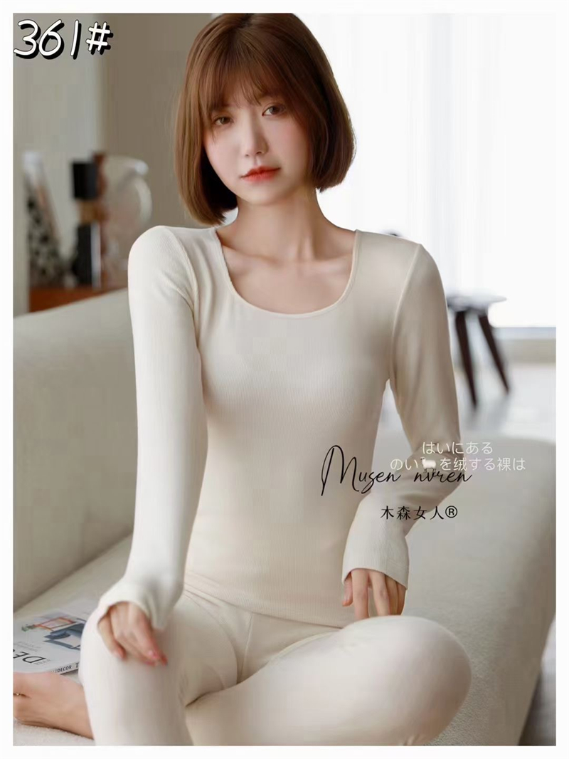 木森女人长袖女士简约羊绒